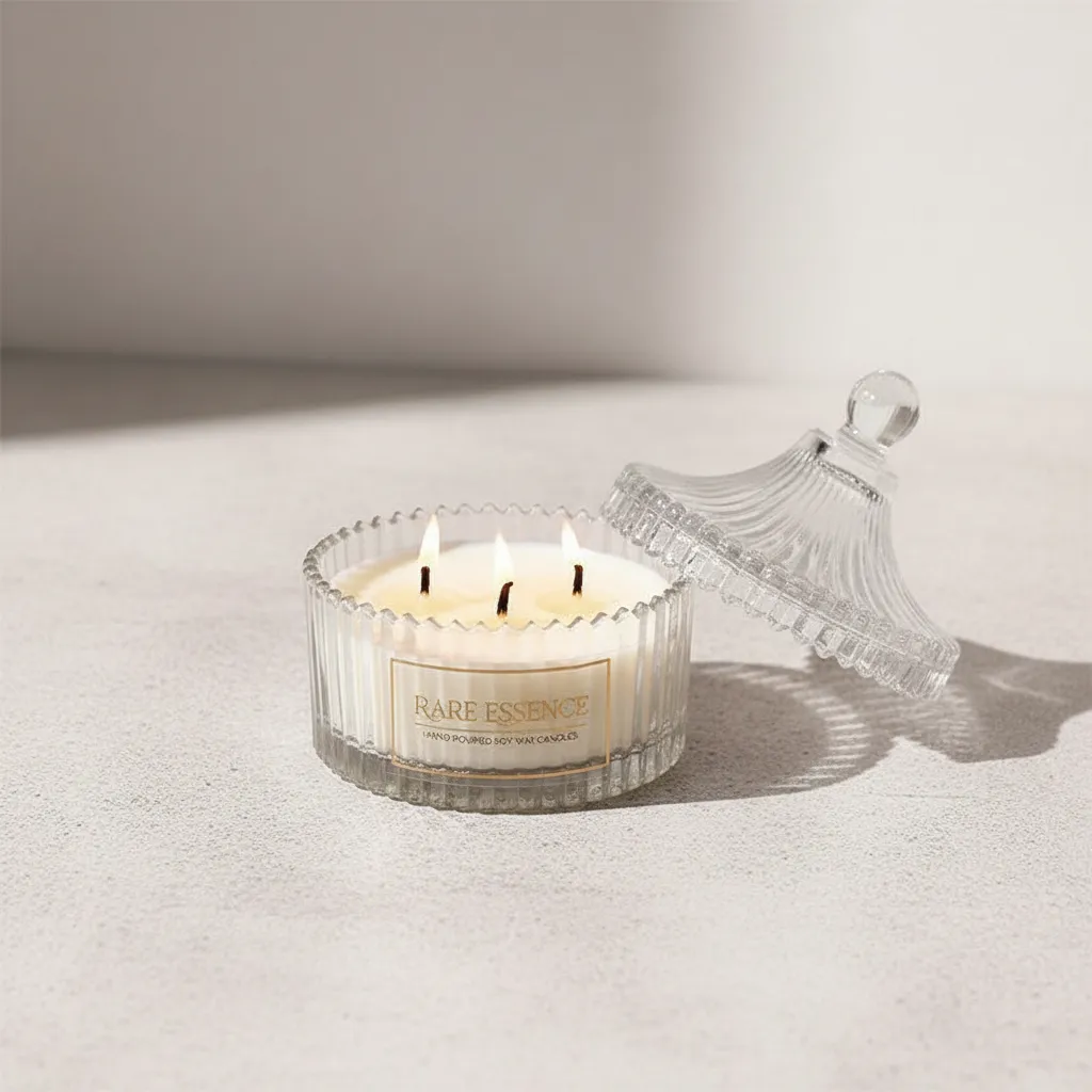 Penelope Carved Jar Candle - Floral Notes media 1