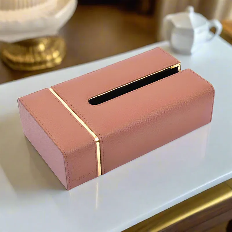 Ceastra Faux Leather Tissue Holder - Brown media 1
