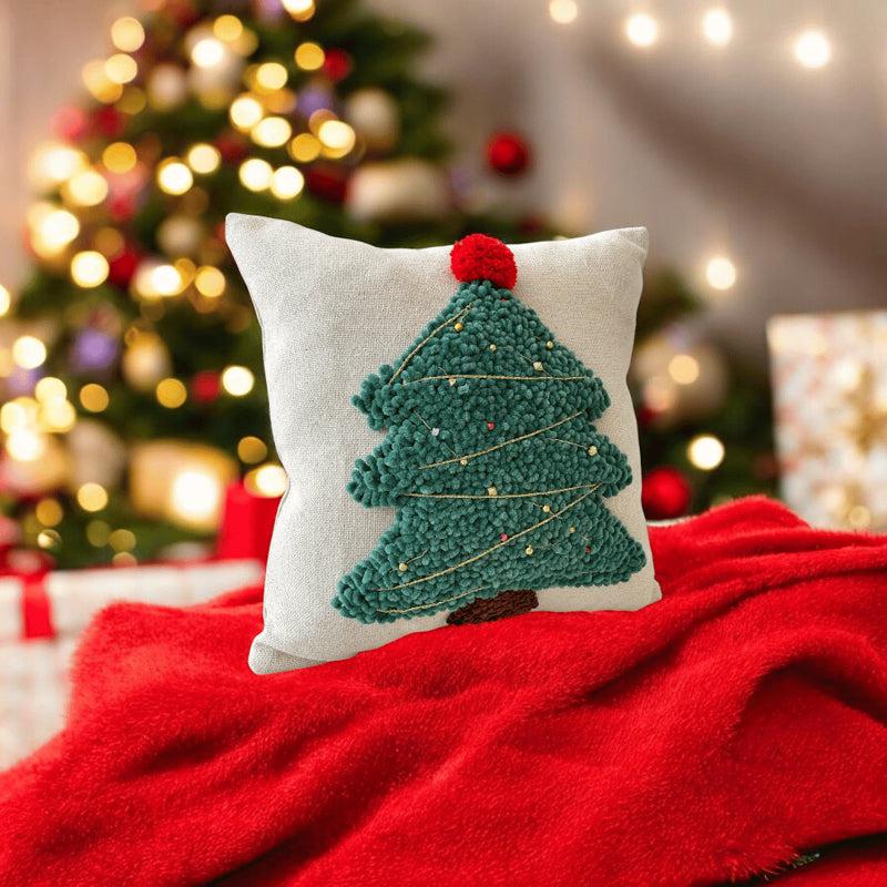 Mery Conifer Cotton Christmas Cushion Cover media 4