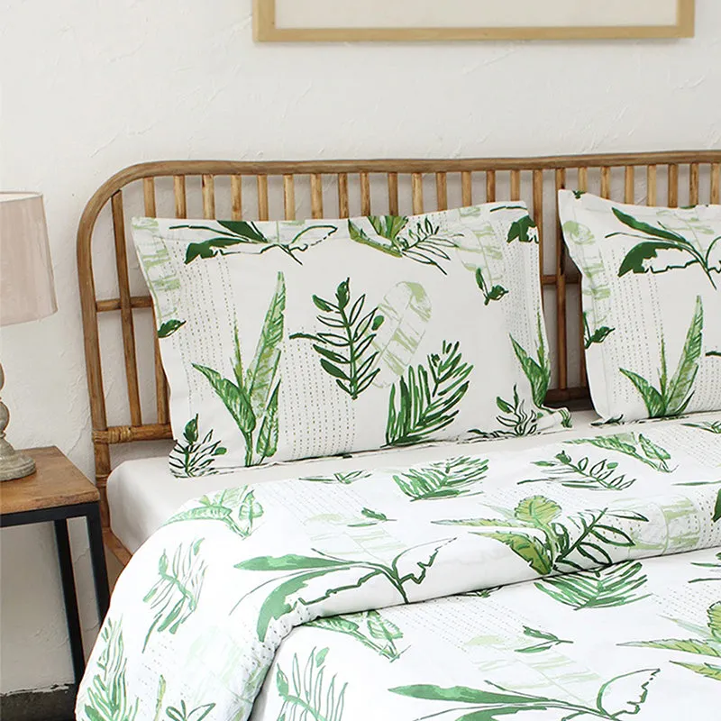 Autumn Florals Cotton Duvet Cover - Green media 3