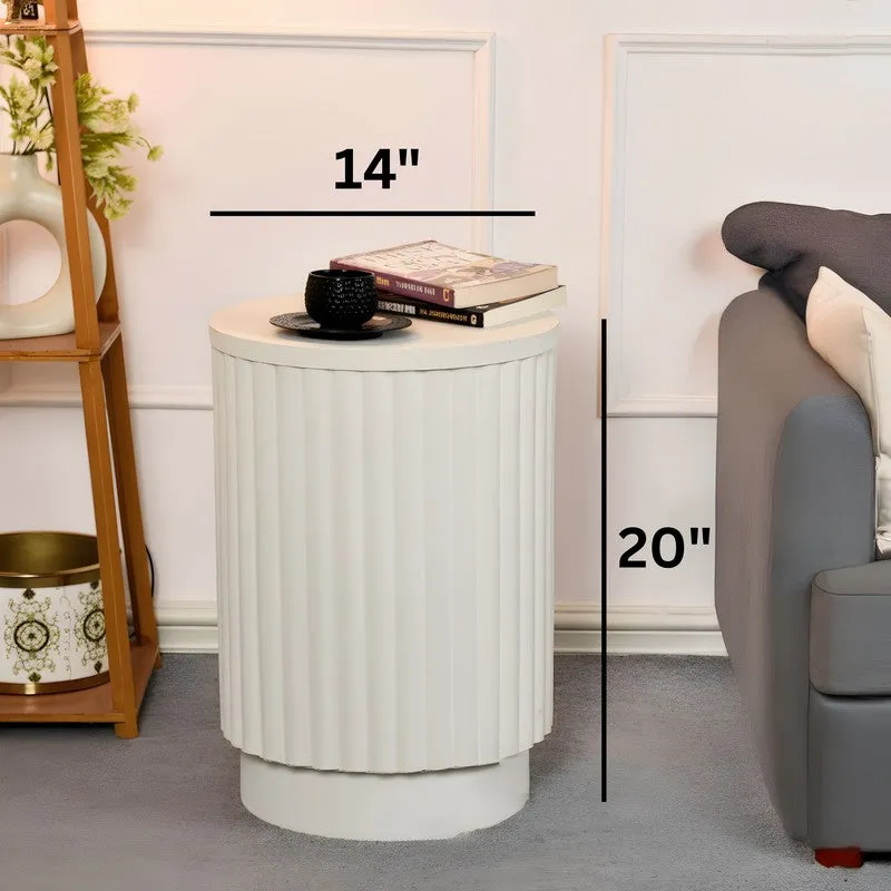 Cynaro Side Table - White media 9