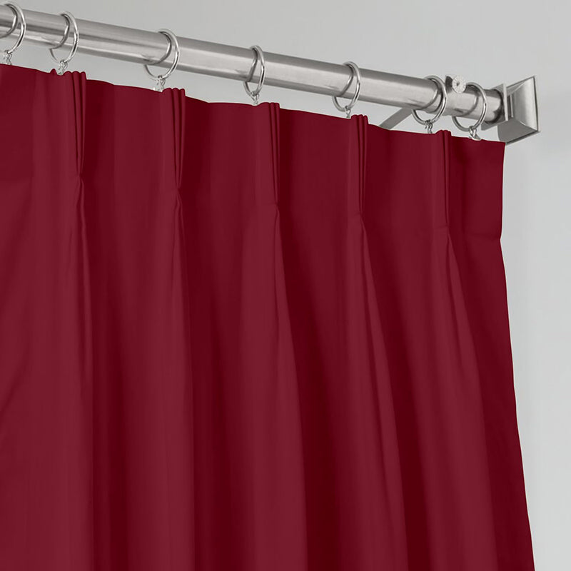 Noir Triple Pinch Pleat Blackout Curtain - Burgundy media 4