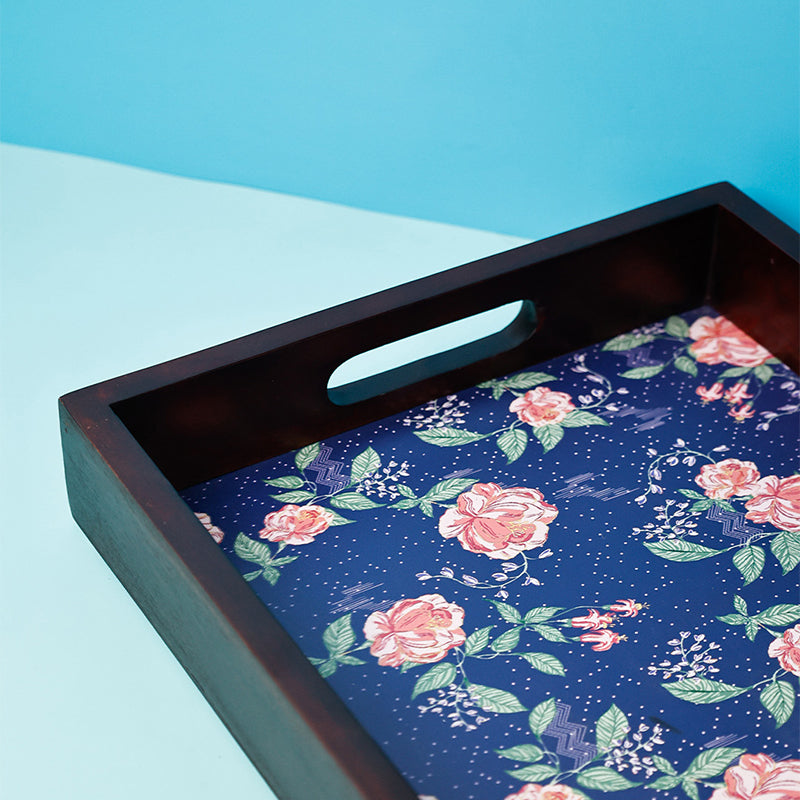 Wildrose Whimsy Wood Serving Tray media 5