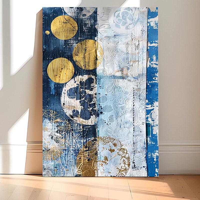 Azure Dawn Canvas Abstract Wall Art media 3