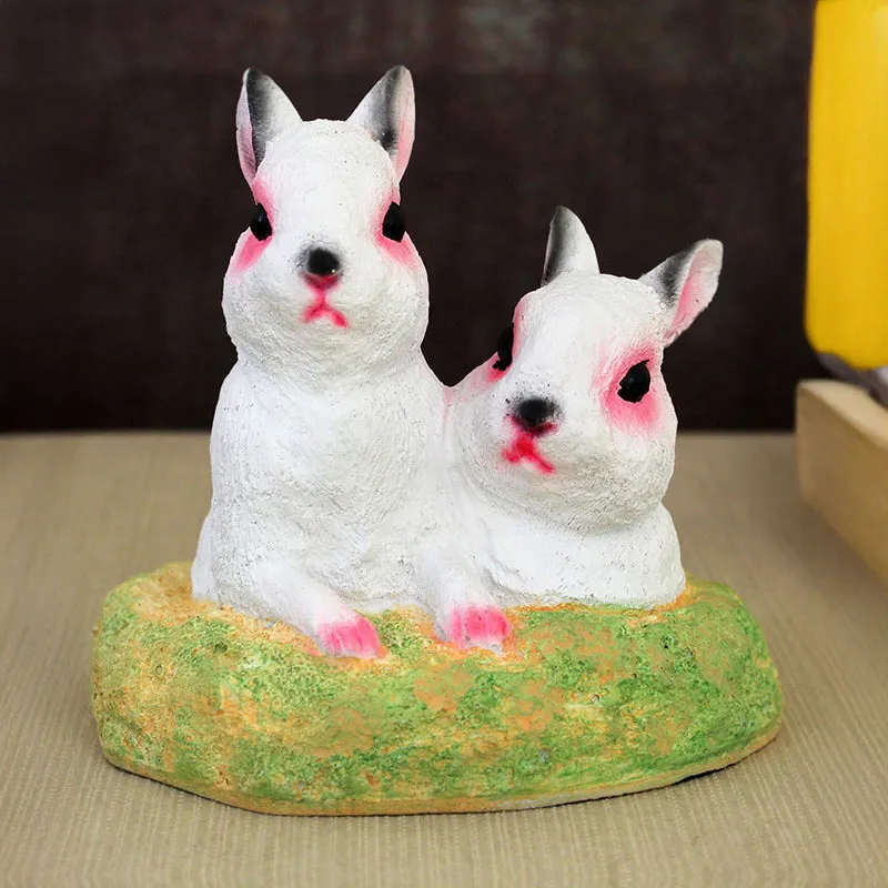Bunny Duo Resin Showpiece media 1