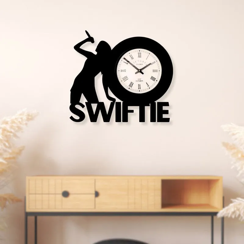 Swiftie Steel Analog Wall Clock - Black media 3
