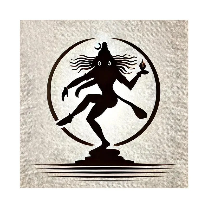 Nataraja Silhouette Poly Canvas Wall Painting media 4