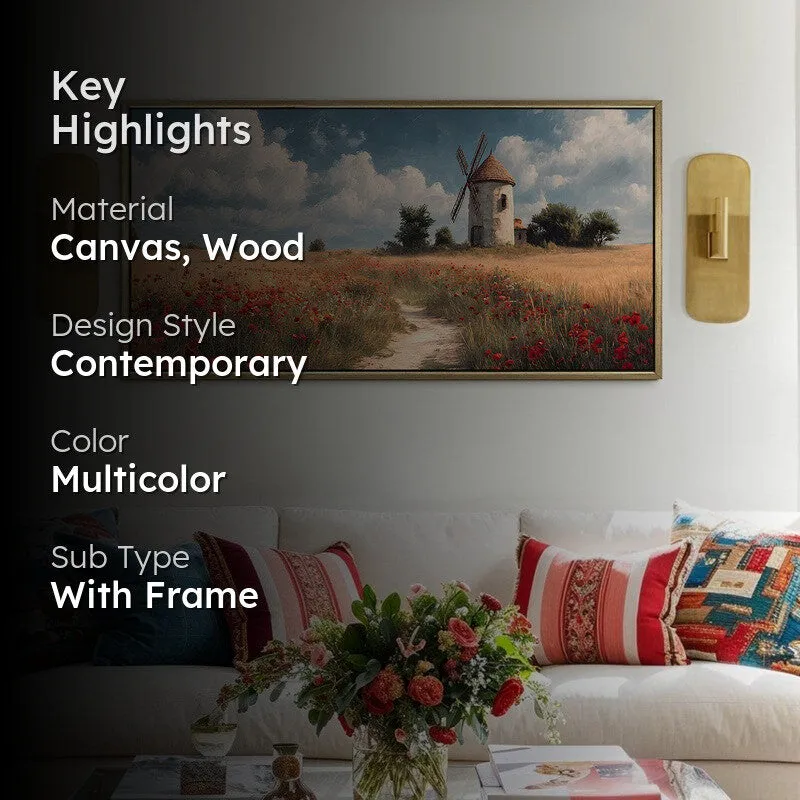 Prairie Calm Canvas Wall Painting With Frame media 2
