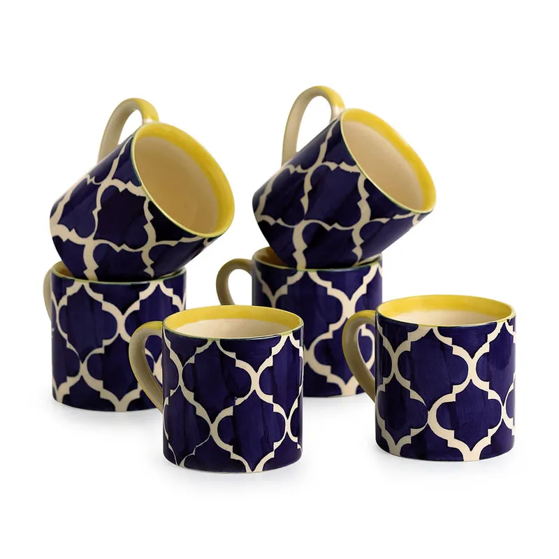 Moroccan Ceramic Tea Cup (200 mL Each) - Set of Six media 4