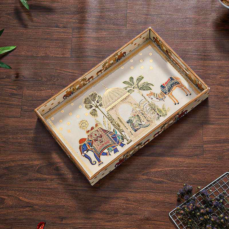 Rajvaha Wood Serving Tray media 3