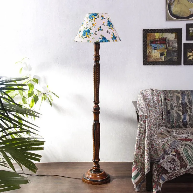 Alba Hima Vintage Wooden Floor Lamp media 3