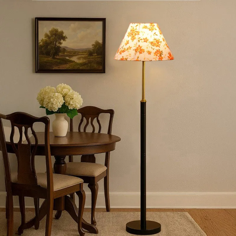 Golden Ray Wooden Floor Lamp - Orange media 3