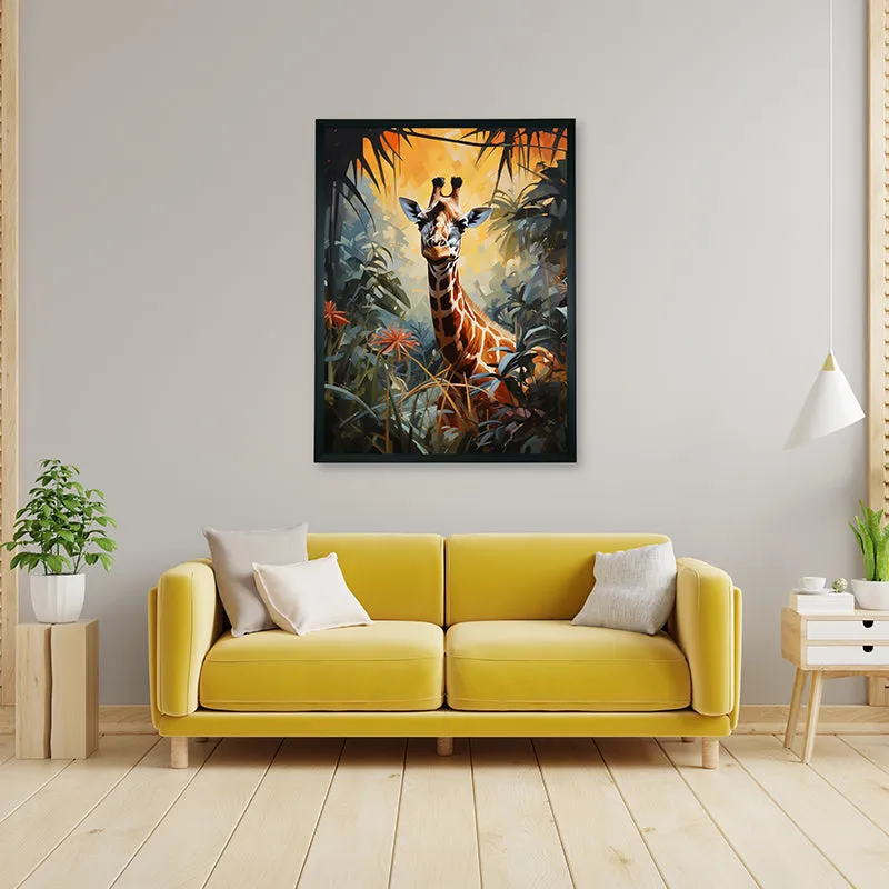 Jungle Giraffe Canvas Wall Art media 5