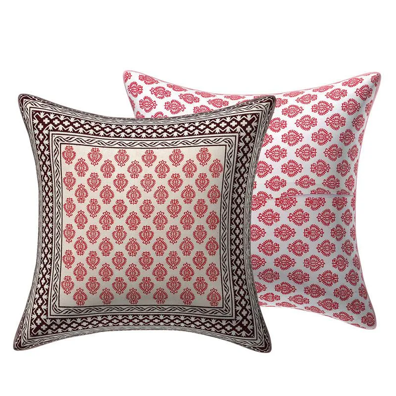 Mouparna Printed Diwan Set (Pink & Maroon) - Six Piece Set media 4