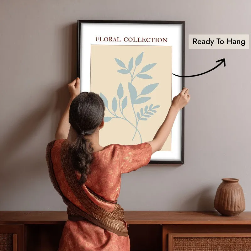Midnight Flora Canvas Wall Painting With Black Frame media 10