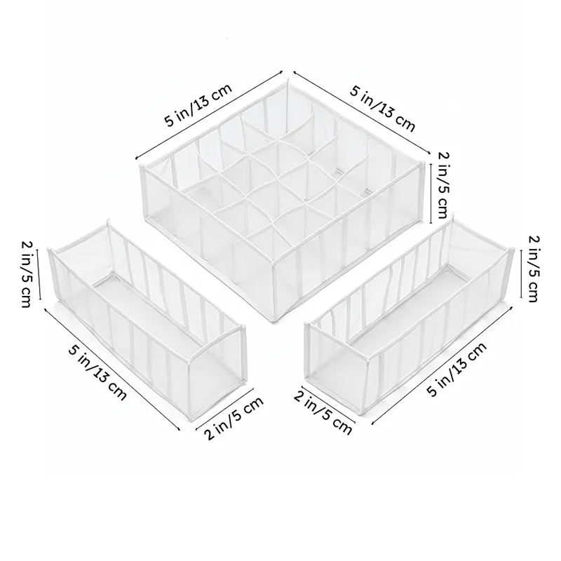 Aster Cloth Organizer (White) - Set Of Three media 7