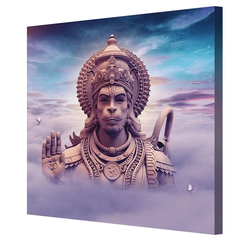 Divine Meditation of Hanuman Wall Painting media 5