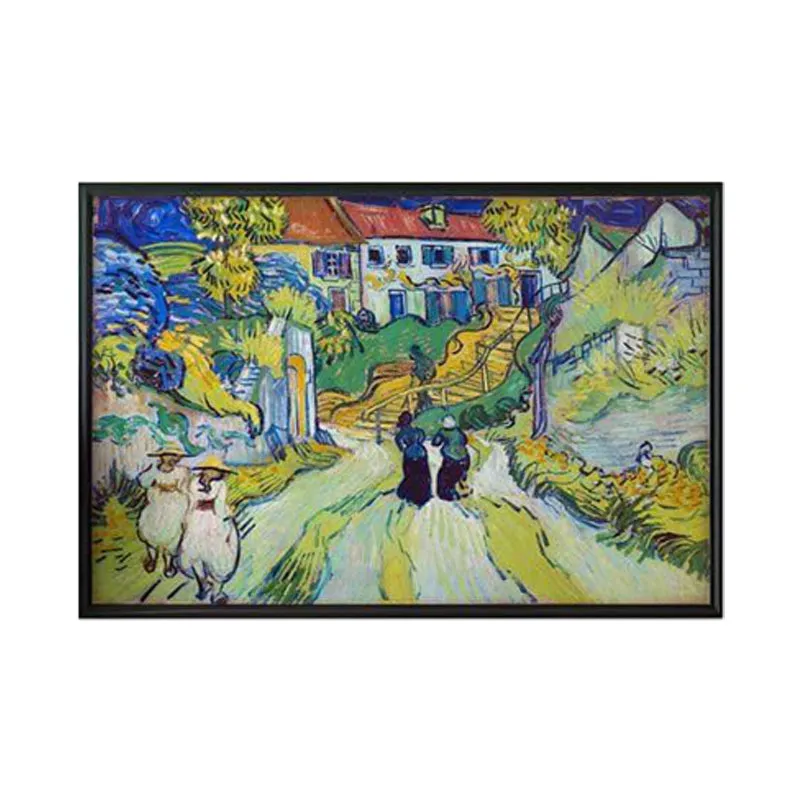Stairway At Auvers By Vincent Van Gogh - Black Frame media 6