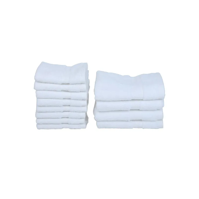 Miorah Hand & Face Towel Combo (White) - Set Of Twelve media 4