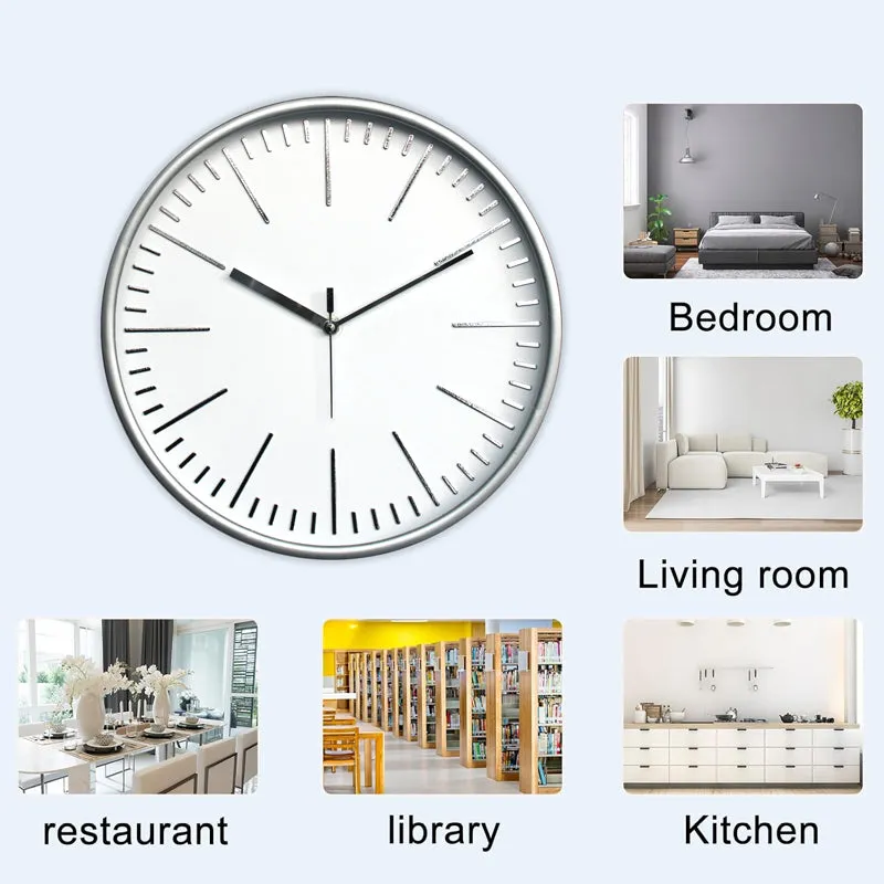 Aestra Analog Wall Clock - Grey, White media 8