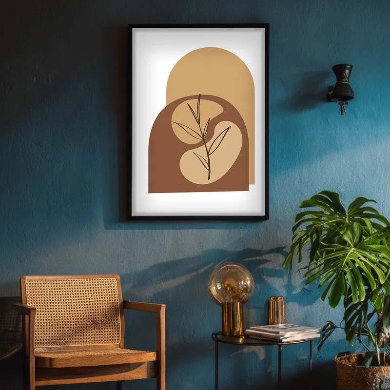 Canyon Leaf Canvas Wall Painting With Black Frame media 8