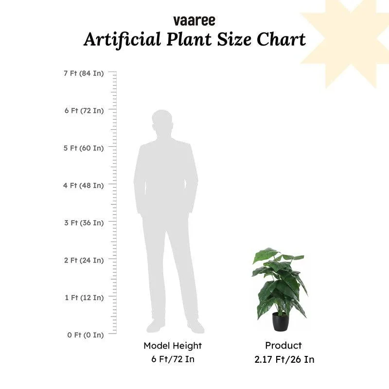 Faux Anthurium Silk Plant With Black Plastic Pot - 2.13 ft media 8