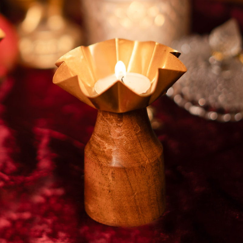 Rustic Bloom Tealight Candle Holder - Set Of Two media 3