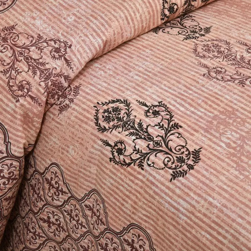 Mayurankh Printed Cotton Bedsheet (Peach) - 160 TC media 3