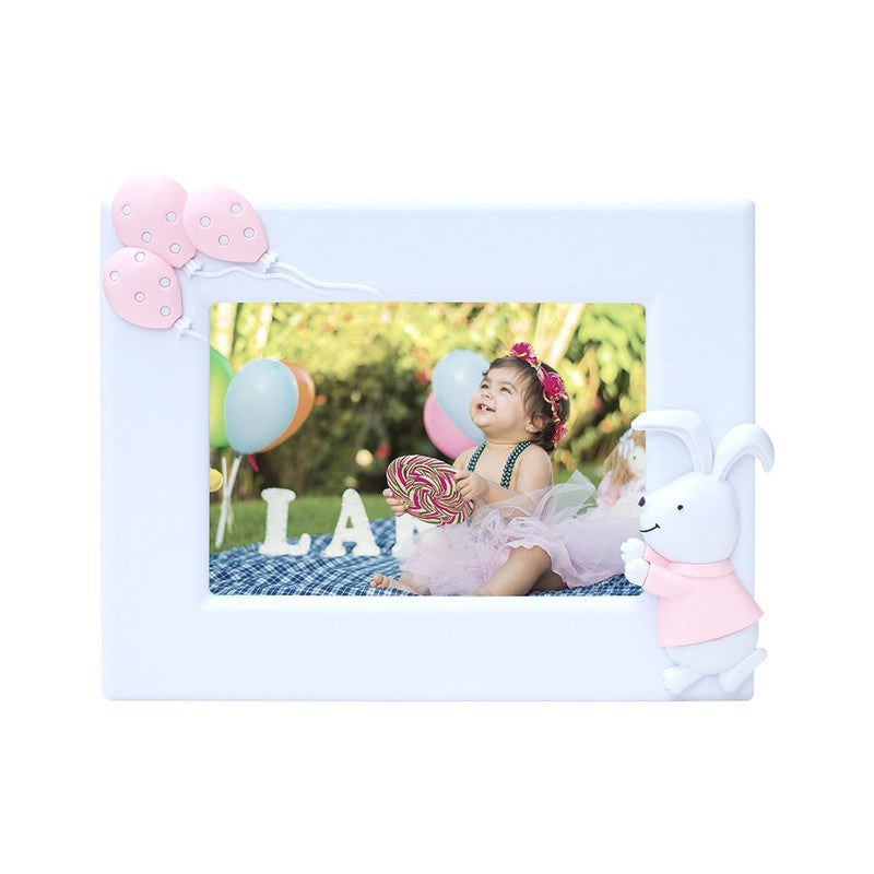 Bunny Jump Plastic Photo Frame - White media 4