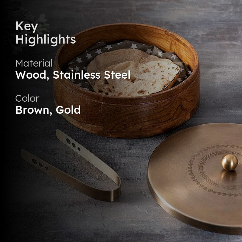 Acacia Roti Box - Gold media 2
