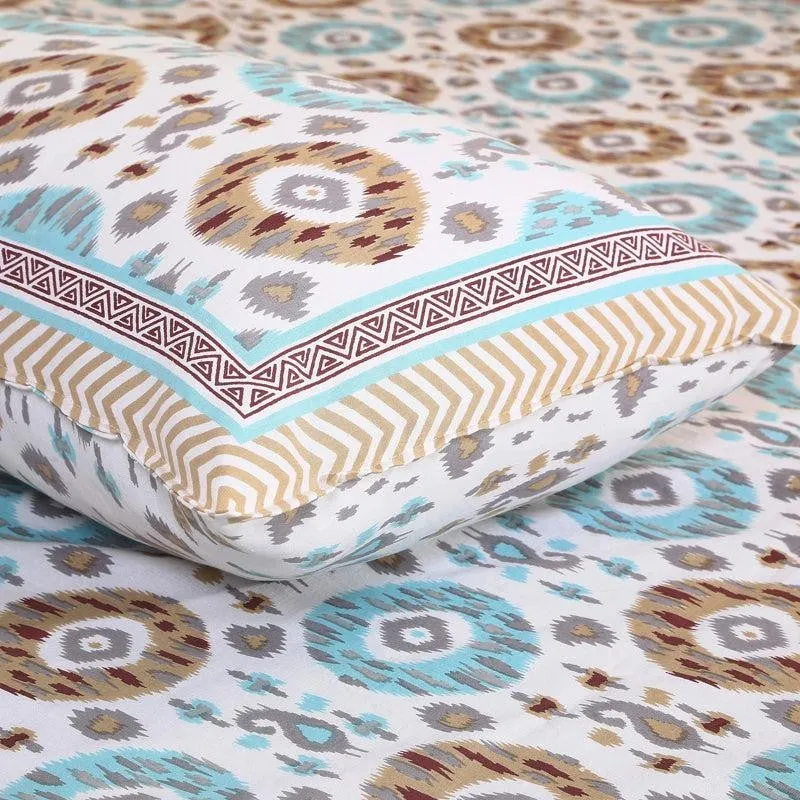 Sienna Ethnic Cotton Bedsheet (Brown) - 180 TC media 4