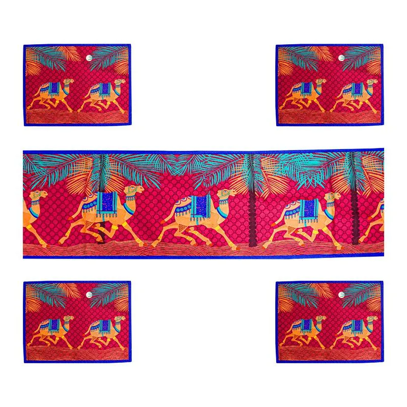 Camel Enclave Table Runner & Placemat - Five Piece Set media 3