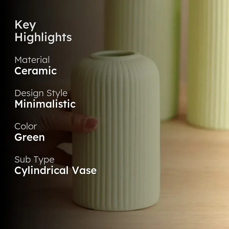 Ceramiq Luxe Ceramic Vase - Light Green media 2