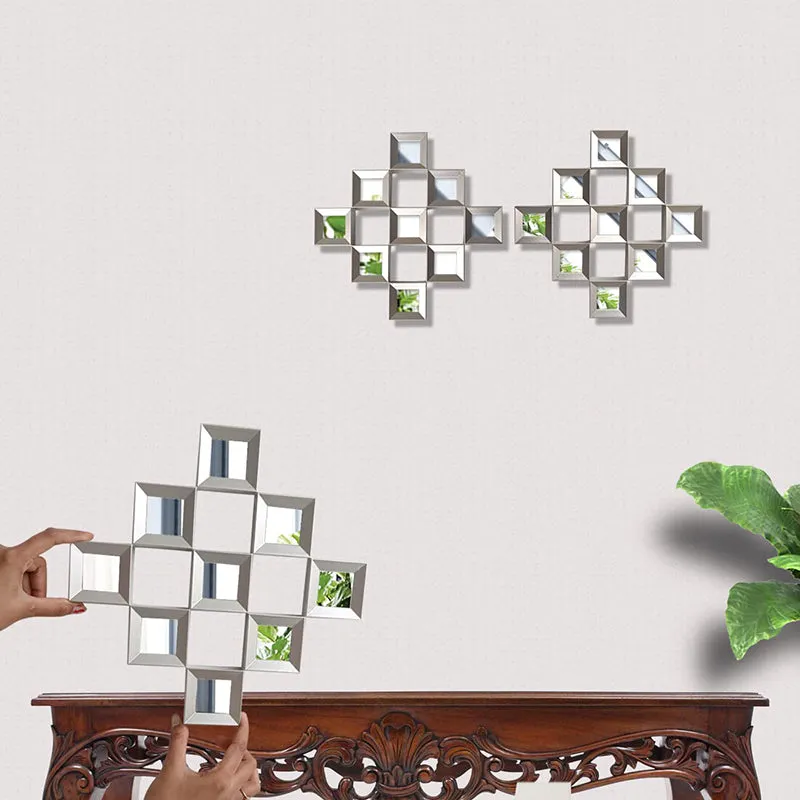 Checkered Affair Decorative Wall Mirror - Set Of Three media 5