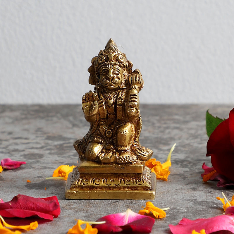 Shri Aanjaneya Swami Brass Idol