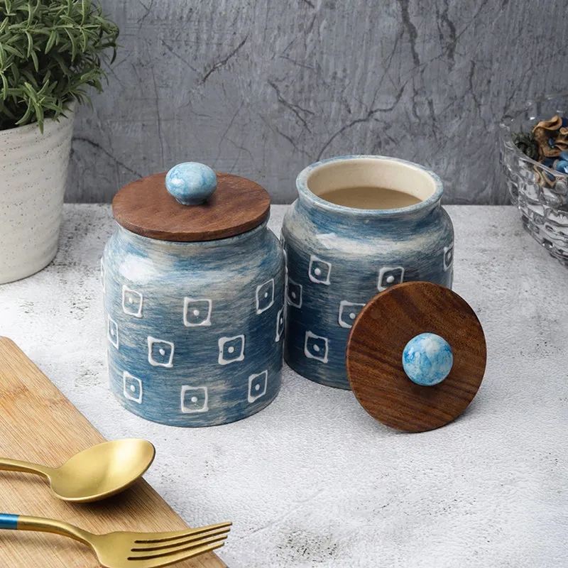 Carvy Ceramic Jar (500 mL Each) - Set Of Two media 1