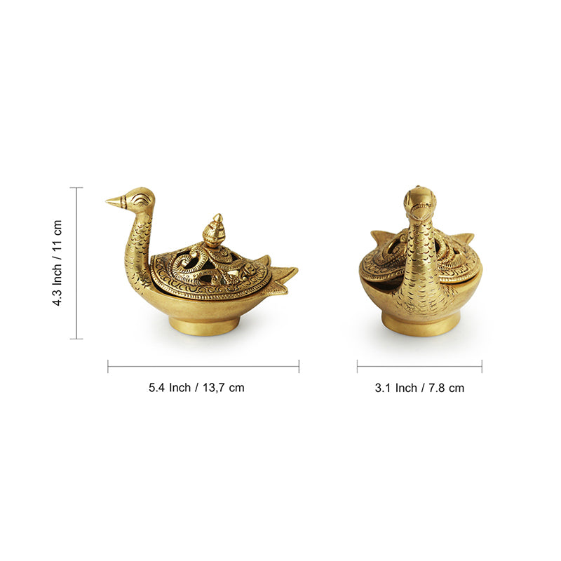 Tamra Mayura Brass Incense Holder media 7