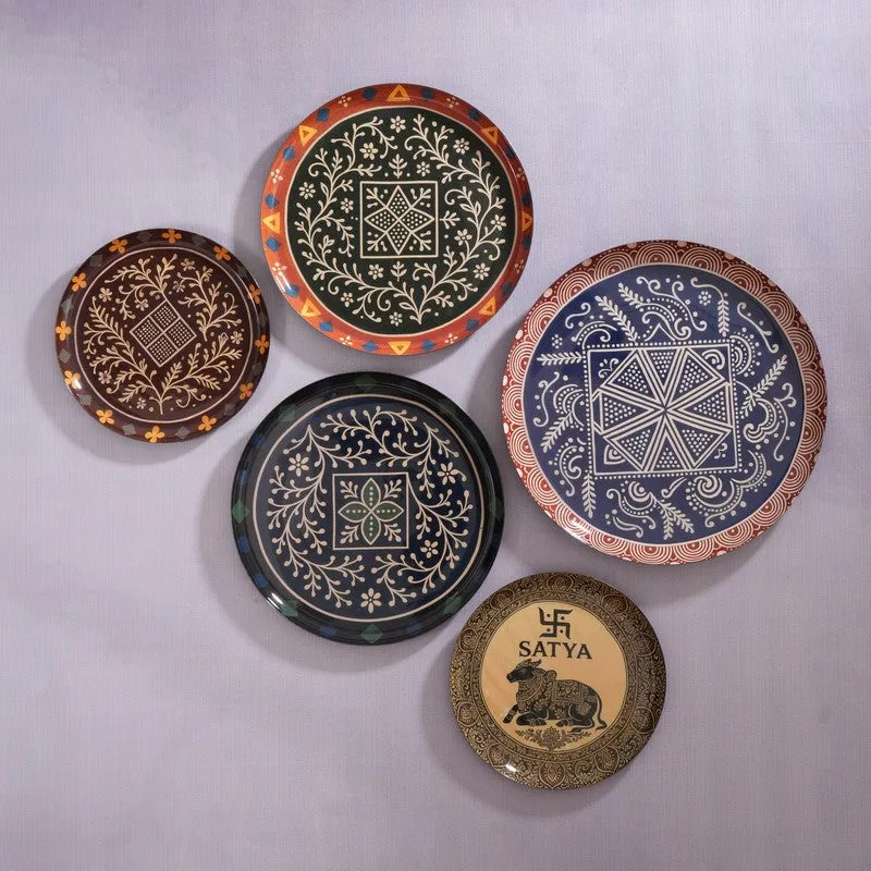 Geometric Zen Wall Plates - Set of Five media 1