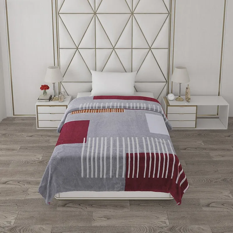 Monte Carlo Urban Harmony Blanket (Maroon,Grey)- 500 GSM media 3