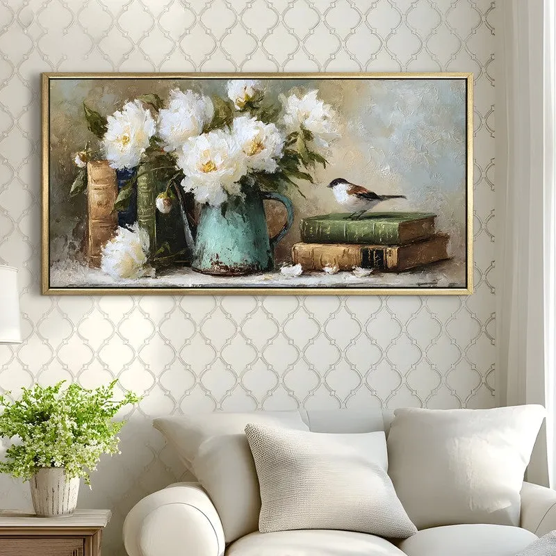 Vintage Charm Canvas Wall Painting With Frame media 4