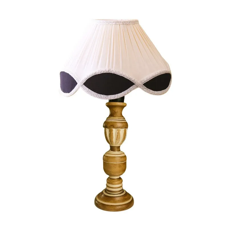 Zenrae Pleatoq Wooden Table Lamp - White media 5