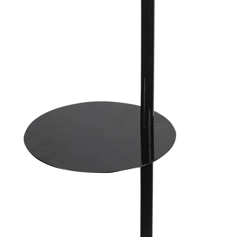 Corvina Black Floor Lamp With Shelf media 5