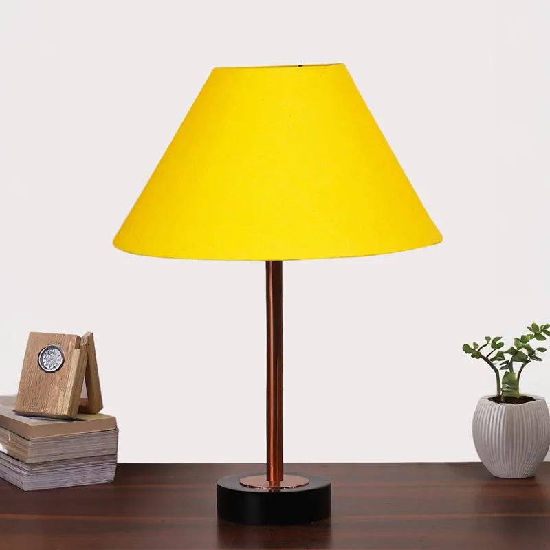 Cotin II Rodin Wooden Table Lamp - Yellow,Copper,Black media 3