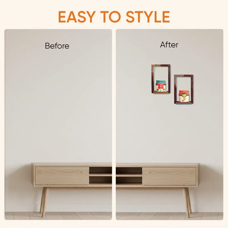 Kriti Ethnik Ceremic & Wood Wall Accent - Four Piece Set media 5