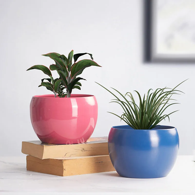 Nectera Metal Planter (Pink/Blue) - Set Of Two media 3