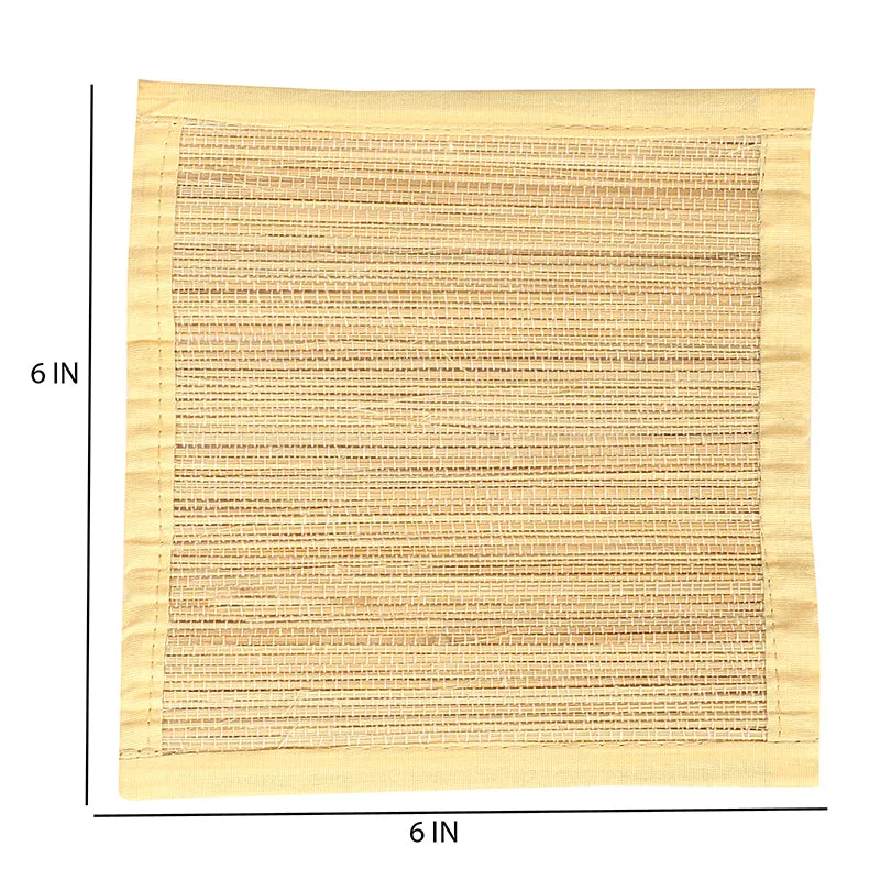 Single beige square coaster shown against a white background