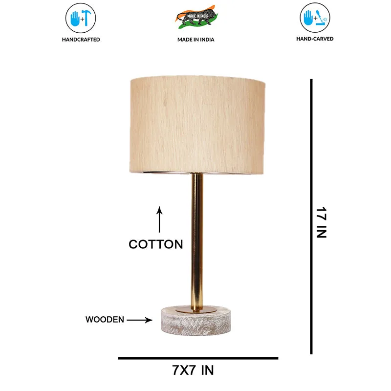 Cotin I Rodin Wooden Table Lamp - Beige,Gold,White media 7
