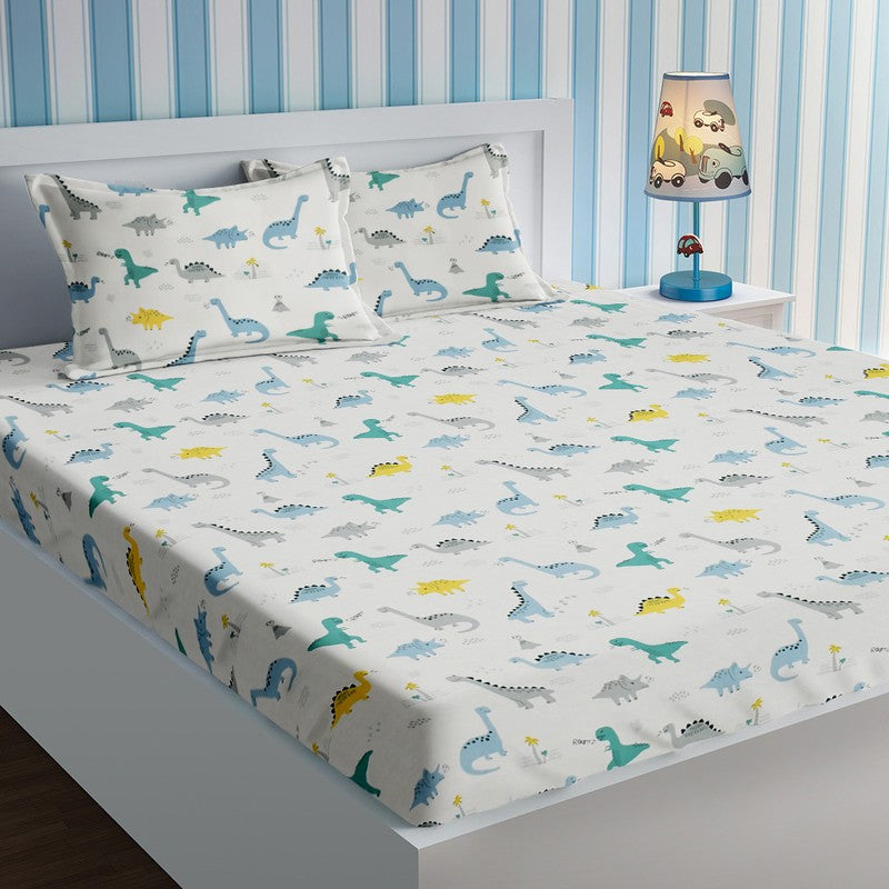 Ivory Petal Cotton Bedsheet - 210 TC