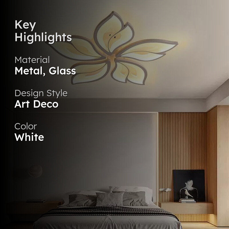 Fiora Metal & Glass Ceiling Lamp media 2