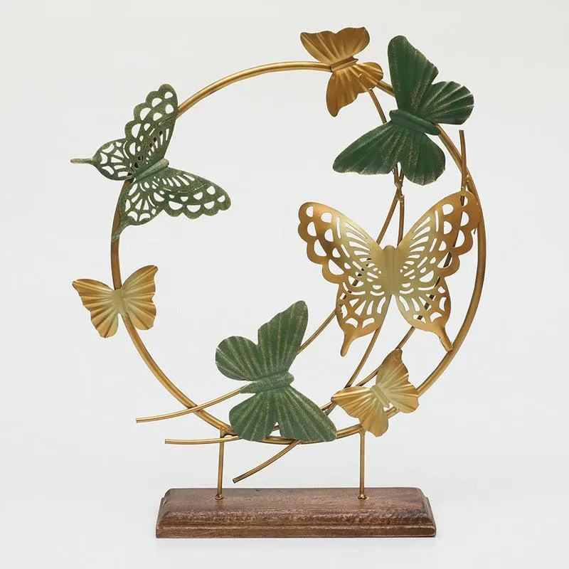 Botanic Mirage Metal & Wood Showpiece media 3